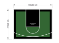 28M2/470X592CM ZIELONO-CZARNE BOISKO DO KOSZYKÓWKI SPEEDSPORT HEXA POWER PRO
