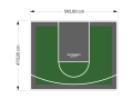 28M2/470X592CM ZIELONO-GRAFITOWE BOISKO DO KOSZYKÓWKI SPEEDSPORT HEXA POWER PRO