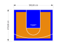 28M2/470X592CM POMARAŃCZOWO-NIEBIESKIE BOISKO DO KOSZYKÓWKI SPEEDSPORT HEXA POWER PRO
