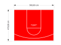28M2/470X592CM CZERWONE BOISKO DO KOSZYKÓWKI SPEEDSPORT HEXA POWER PRO