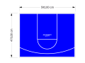 28M2/470X592CM NIEBIESKIE BOISKO DO KOSZYKÓWKI SPEEDSPORT HEXA POWER PRO