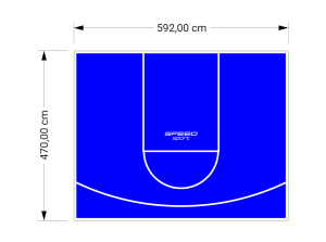 28M2/470X592CM NIEBIESKIE BOISKO DO KOSZYKÓWKI SPEEDSPORT HEXA POWER PRO
