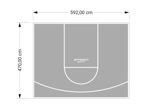 28M2/470X592CM SZARE BOISKO DO KOSZYKÓWKI SPEEDSPORT HEXA POWER PRO