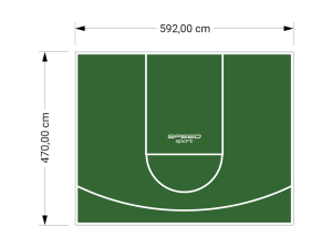 28M2/470X592CM ZIELONE BOISKO DO KOSZYKÓWKI SPEEDSPORT HEXA POWER PRO