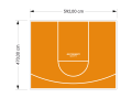 28M2/470X592CM POMARAŃCZOWE BOISKO DO KOSZYKÓWKI SPEEDSPORT HEXA POWER PRO