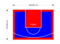 29M2/470X622CM NIEBIESKO-CZERWONE BOISKO DO KOSZYKÓWKI SPEEDSPORT HEXA POWER PRO