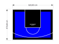 29M2/470X622CM NIEBIESKO-CZARNE BOISKO DO KOSZYKÓWKI SPEEDSPORT HEXA POWER PRO
