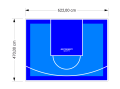 29M2/470X622CM BŁĘKITNO-NIEBIESKIE BOISKO DO KOSZYKÓWKI SPEEDSPORT HEXA POWER PRO