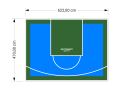 29M2/470X622CM BŁĘKITNO-ZIELONE BOISKO DO KOSZYKÓWKI SPEEDSPORT HEXA POWER PRO