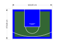 29M2/470X622CM ZIELONO-NIEBIESKIE BOISKO DO KOSZYKÓWKI SPEEDSPORT HEXA POWER PRO