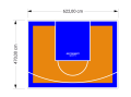 29M2/470X622CM POMARAŃCZOWO-NIEBIESKIE BOISKO DO KOSZYKÓWKI SPEEDSPORT HEXA POWER PRO