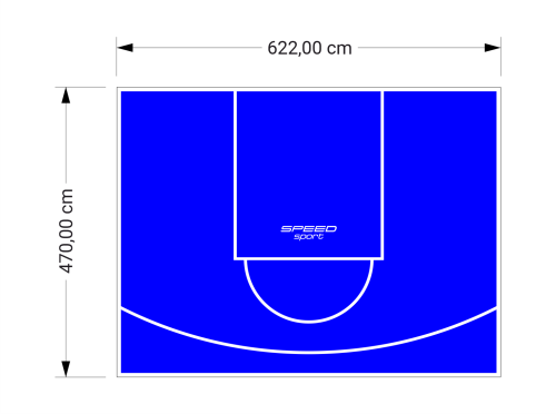 29M2/470X622CM NIEBIESKIE BOISKO DO KOSZYKÓWKI SPEEDSPORT HEXA POWER PRO