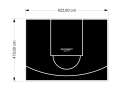 29M2/470X622CM CZARNE BOISKO DO KOSZYKÓWKI SPEEDSPORT HEXA POWER PRO