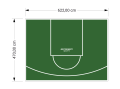 29M2/470X622CM ZIELONE BOISKO DO KOSZYKÓWKI SPEEDSPORT HEXA POWER PRO