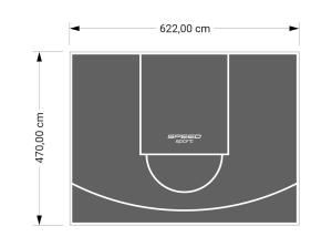 29M2/470X622CM GRAFITOWE BOISKO DO KOSZYKÓWKI SPEEDSPORT HEXA POWER PRO