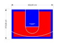 31M2/470X652CM CZERWONO-NIEBIESKIE BOISKO DO KOSZYKÓWKI SPEEDSPORT HEXA POWER PRO