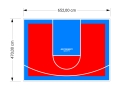 31M2/470X652CM CZERWONO-BŁĘKITNE BOISKO DO KOSZYKÓWKI SPEEDSPORT HEXA POWER PRO