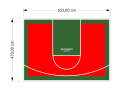 31M2/470X652CM CZERWONO-ZIELONE BOISKO DO KOSZYKÓWKI SPEEDSPORT HEXA POWER PRO