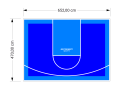 31M2/470X652CM NIEBIESKO-BŁĘKITNE BOISKO DO KOSZYKÓWKI SPEEDSPORT HEXA POWER PRO