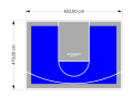 31M2/470X652CM NIEBIESKO-SZARE BOISKO DO KOSZYKÓWKI SPEEDSPORT HEXA POWER PRO