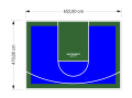 31M2/470X652CM NIEBIESKO-ZIELONE BOISKO DO KOSZYKÓWKI SPEEDSPORT HEXA POWER PRO
