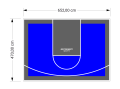 31M2/470X652CM NIEBIESKO-GRAFITOWE BOISKO DO KOSZYKÓWKI SPEEDSPORT HEXA POWER PRO