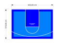 31M2/470X652CM BŁĘKITNO-NIEBIESKIE BOISKO DO KOSZYKÓWKI SPEEDSPORT HEXA POWER PRO