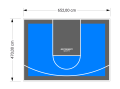 31M2/470X652CM BŁĘKITNO-GRAFITOWE BOISKO DO KOSZYKÓWKI SPEEDSPORT HEXA POWER PRO