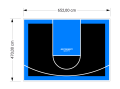 31M2/470X652CM CZARNO-BŁĘKITNE BOISKO DO KOSZYKÓWKI SPEEDSPORT HEXA POWER PRO