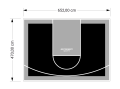 31M2/470X652CM CZARNO-SZARE BOISKO DO KOSZYKÓWKI SPEEDSPORT HEXA POWER PRO