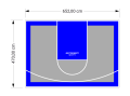 31M2/470X652CM SZARO-NIEBIESKIE BOISKO DO KOSZYKÓWKI SPEEDSPORT HEXA POWER PRO