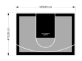 31M2/470X652CM SZARO-CZARNE BOISKO DO KOSZYKÓWKI SPEEDSPORT HEXA POWER PRO