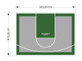 31M2/470X652CM SZARO-ZIELONE BOISKO DO KOSZYKÓWKI SPEEDSPORT HEXA POWER PRO