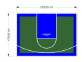 31M2/470X652CM ZIELONO-NIEBIESKIE BOISKO DO KOSZYKÓWKI SPEEDSPORT HEXA POWER PRO