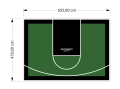31M2/470X652CM ZIELONO-CZARNE BOISKO DO KOSZYKÓWKI SPEEDSPORT HEXA POWER PRO
