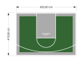 31M2/470X652CM ZIELONO-SZARE BOISKO DO KOSZYKÓWKI SPEEDSPORT HEXA POWER PRO