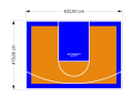 31M2/470X652CM POMARAŃCZOWO-NIEBIESKIE BOISKO DO KOSZYKÓWKI SPEEDSPORT HEXA POWER PRO
