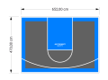 31M2/470X652CM GRAFITOWO-BŁĘKITNE BOISKO DO KOSZYKÓWKI SPEEDSPORT HEXA POWER PRO