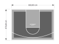 31M2/470X652CM GRAFITOWO-SZARE BOISKO DO KOSZYKÓWKI SPEEDSPORT HEXA POWER PRO