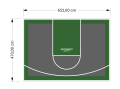 31M2/470X652CM GRAFITOWO-ZIELONE BOISKO DO KOSZYKÓWKI SPEEDSPORT HEXA POWER PRO
