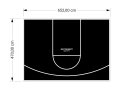 31M2/470X652CM CZARNE BOISKO DO KOSZYKÓWKI SPEEDSPORT HEXA POWER PRO
