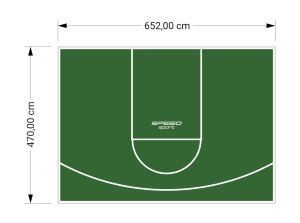 31M2/470X652CM ZIELONE BOISKO DO KOSZYKÓWKI SPEEDSPORT HEXA POWER PRO