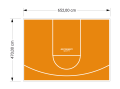 31M2/470X652CM POMARAŃCZOWE BOISKO DO KOSZYKÓWKI SPEEDSPORT HEXA POWER PRO