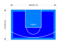 32M2/470X683CM NIEBIESKO-BŁĘKITNE BOISKO DO KOSZYKÓWKI SPEEDSPORT HEXA POWER PRO