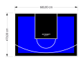 32M2/470X683CM NIEBIESKO-CZARNE BOISKO DO KOSZYKÓWKI SPEEDSPORT HEXA POWER PRO