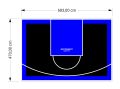 32M2/470X683CM CZARNO-NIEBIESKIE BOISKO DO KOSZYKÓWKI SPEEDSPORT HEXA POWER PRO