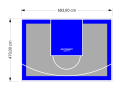 32M2/470X683CM SZARO-NIEBIESKIE BOISKO DO KOSZYKÓWKI SPEEDSPORT HEXA POWER PRO
