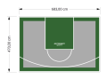 32M2/470X683CM SZARO-ZIELONE BOISKO DO KOSZYKÓWKI SPEEDSPORT HEXA POWER PRO