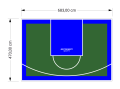 32M2/470X683CM ZIELONO-NIEBIESKIE BOISKO DO KOSZYKÓWKI SPEEDSPORT HEXA POWER PRO