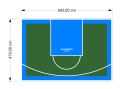 32M2/470X683CM ZIELONO-BŁĘKITNE BOISKO DO KOSZYKÓWKI SPEEDSPORT HEXA POWER PRO